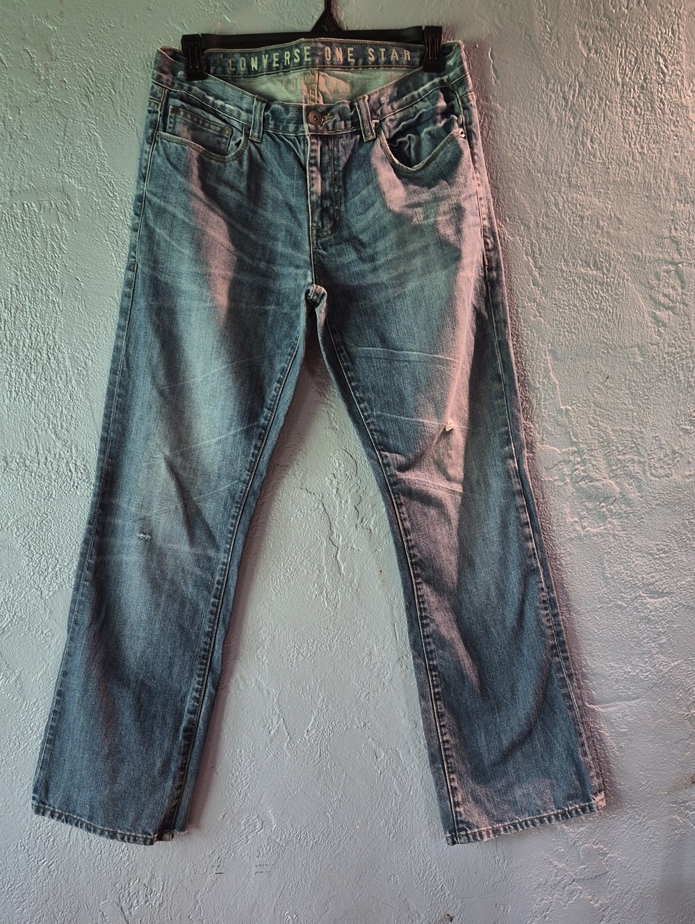 Converse Men’s Light Blue Straight-Leg Jeans